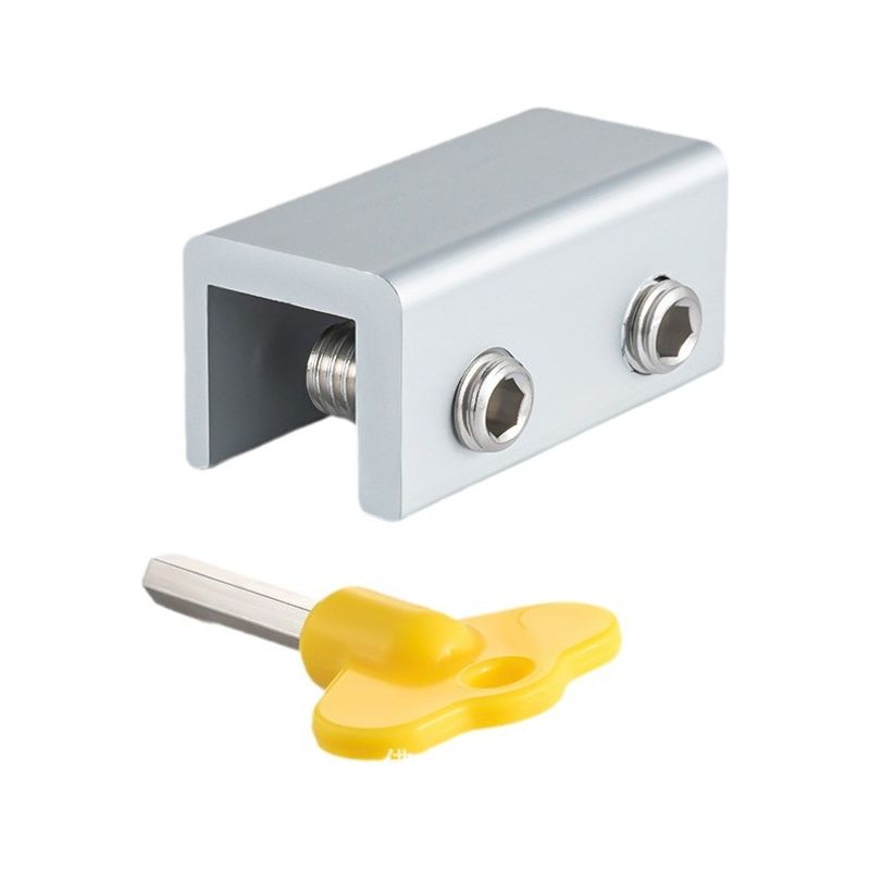 Set Aus 2 Einstellbaren Schiebefensterverschlüssen – Edelstahl – Installation Ohne Bohren – Inbusschlüssel Enthalten