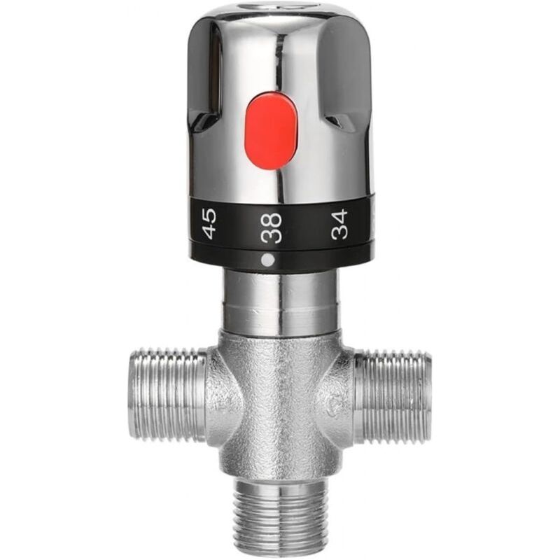 Thermostatische Badewannenarmatur – Bleifreies Messing – G 1/2'-anschluss – Auslauftemperatur 20-50 °c – Graduiert In Centidrage