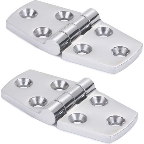 Marine Scharniere Aus Edelstahl, Türscharnier, Bootsklappenscharnier, Robustes Schiffsmaterial, Plattform-kabinettscharnier Sus316, 2 Stück, 38 Mm X 76 Mm
