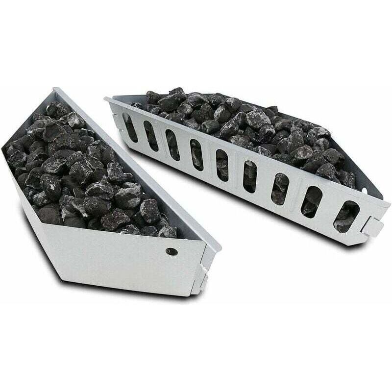 Holzkohlekörbe Für Weber-grills 47–67 Cm – Verzinktes Blech – Gleichmäßige Wärmeverteilung – 2er-pack