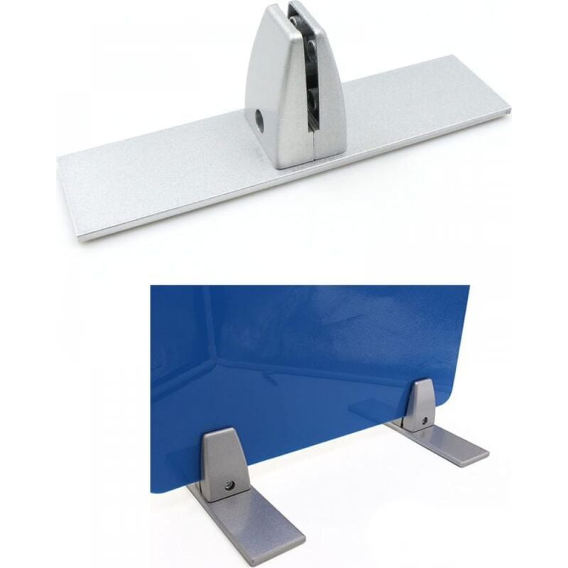Verstellbare Aluminium-glaszange, Tischklemme Aus Plexiglas, Halterung Für Trennwände, Clip Zur Bildschirmabtrennung Für 4-20 Mm Dicke Sichtschutz-trennwände, Büro, Labor, 2 Stück, Silber