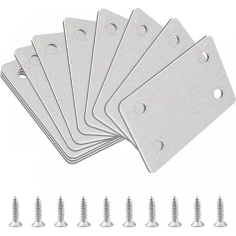 Flache Winkelverstärkungen, 10 Stück Edelstahl-eckwinkel Für Regalstützen, Flache Winkelverstärkungen Zur Reparatur Von Reparaturplatten Und Montage