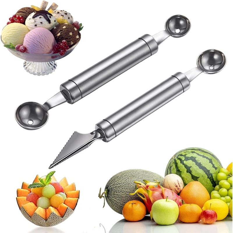 2-teiliges Obstschälwerkzeug, Fruchtschäler, Melonenlöffel, Diy-salatschneider Mit Schneidwerkzeug