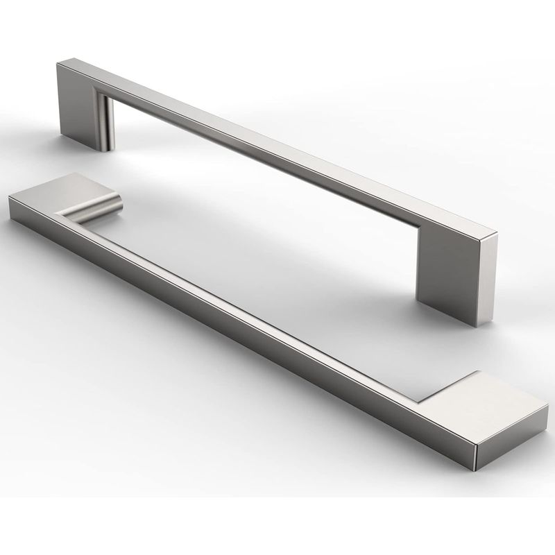 Gebürstete Edelstahl-möbelgriffe - 5er-set Für Schubladen, Schränke Und Küchen (silber, Lochabstand 160 Mm)