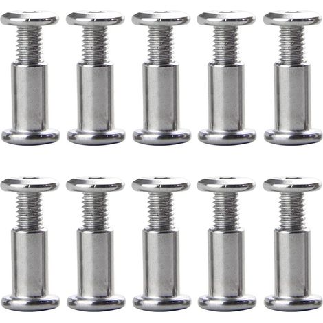 Satz Mit 10 Schrauben M6 X 20 Mm, Gürtelschnallen, Befestigungsschrauben, Fixierschrauben, Lederbefestigungen Für Möbel, Ledersättel Für Löcher Mit 8 Mm Durchmesser