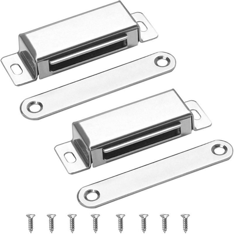2 Stück Magnetische Schrankverschlüsse, Halteklappen Mit Magnetischer Zugkraft Bis Zu 40 Kg, Robuste Magnetschnäpper Für Möbel, Geeignet Für Schubladen, Duschtüren Und Schränke