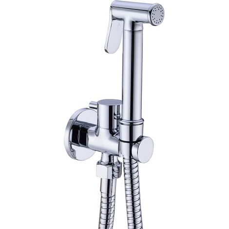 Bidet-sprühkopf, Tragbares Bidet-sprühset Aus Kupfer Mit Messer-absperrventil, Verchromt