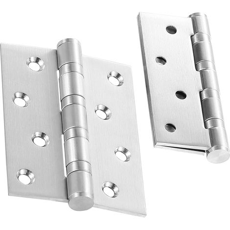 Edelstahlscharnier, Türscharnier 100x75 Mm, Außenscharniere Für Holztüren Und Schränke Mit Kugellager, 2 Stück