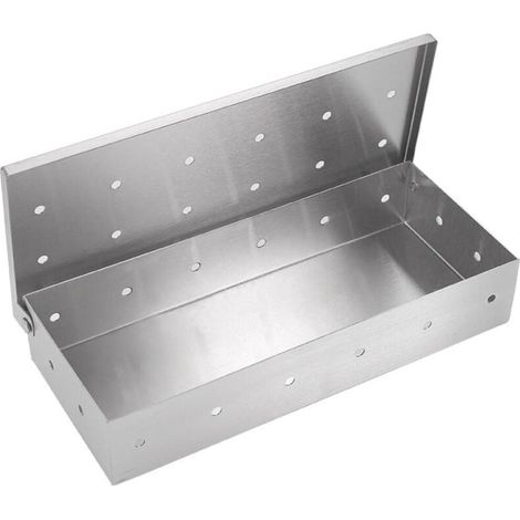 Räucherbox, Räucherbox Für Gasgrill, Räucherbox Aus Edelstahl, Rauchiger Fleischgeschmack, 22 X 9 X 4 Cm