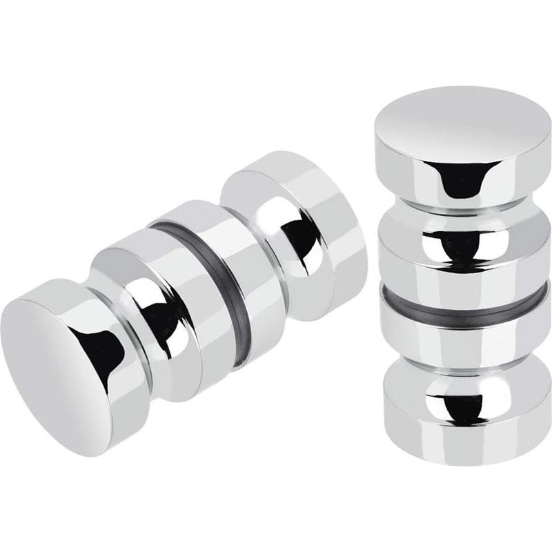 2er-set Duschtürgriffe, 30 Mm Duschtürgriff, Ersatz-türgriffe In Poliertem Chrom, Runder Glastürgriff Aus Langlebigem Edelstahl