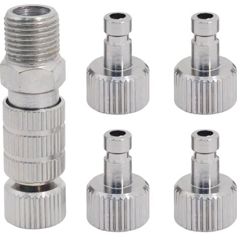 Schnellkupplungs-adapterkit Für Airbrush, 5-teiliges Set Mit 1/8-zoll-steckern Und Buchsen, Einstellbarem Regelventil, Zubehör Für Airbrushes Und Kompressoren