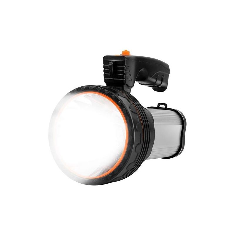 Wiederaufladbarer, Superheller Led-strahler, Tragbare Taschenlampe Mit 9000 Mah Und Powerbank-funktion, Wasserdichter Ip4-außenstrahler, Silber