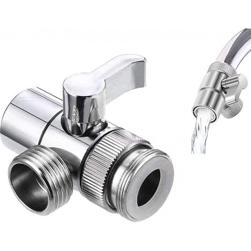 Umstellventil Für Wasserhahn - 1/2" Anschluss - Umstellventil Für Dusche - Drei-wege-umschaltventil - Duschadapter
