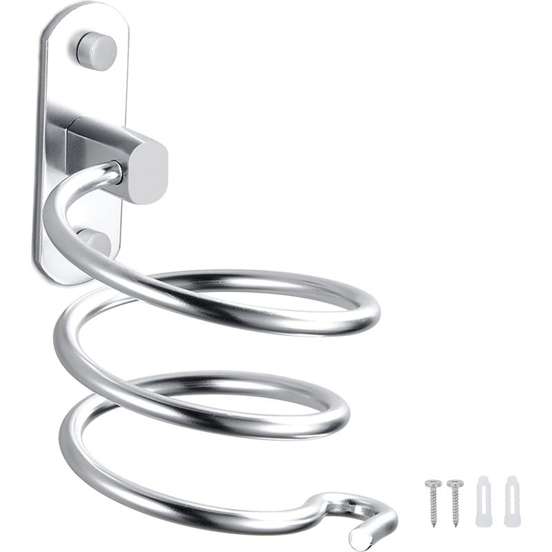Haartrocknerhalter Wandhalterung Aus Aluminium Für Haartrockner Kabelhalter Für Küche Badezimmer Badezimmerzubehör (silber)