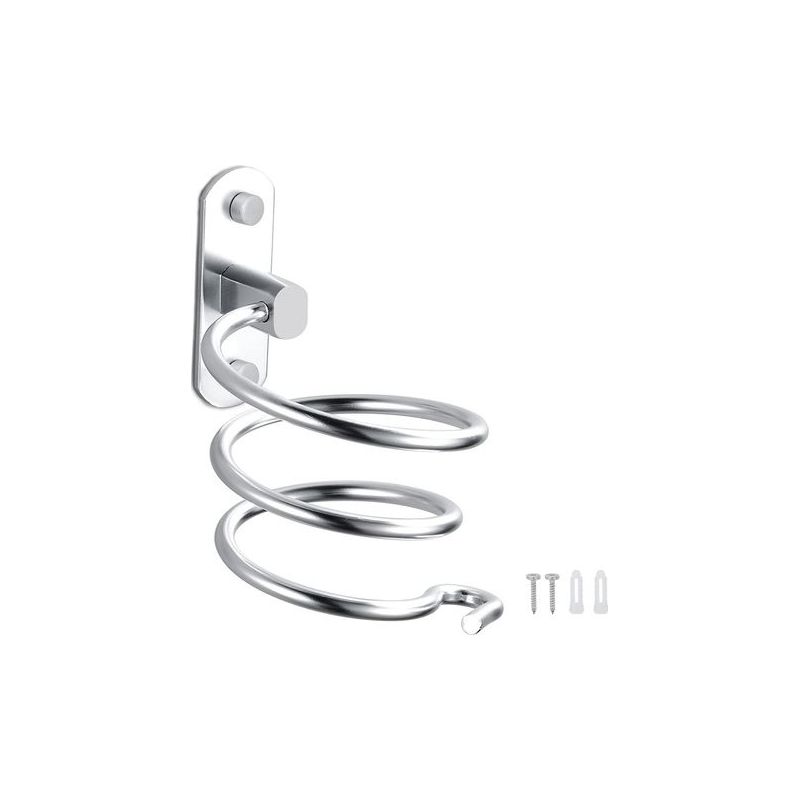 Wandhalterung Für Haartrockner Aus Aluminium Mit Kabelhalterung (silber)