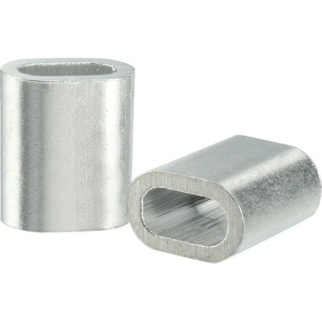 0,5 Mm Ovale Aluminium-kabelclips, Hülsen, Schlaufen, Crimpverbindungen