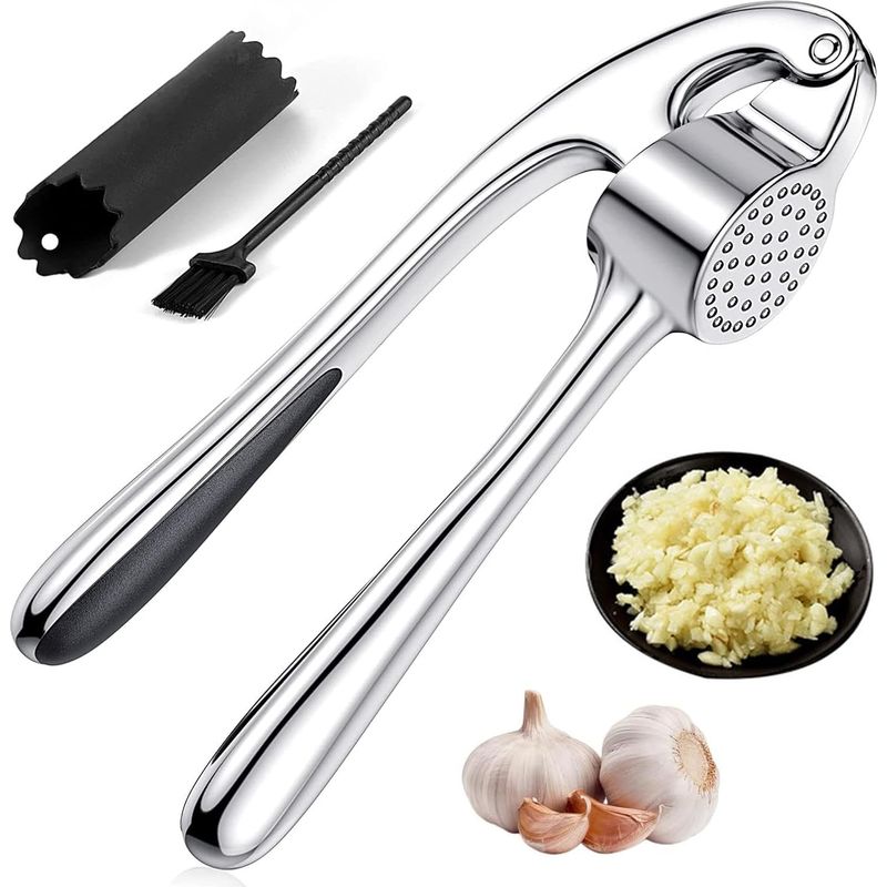 Edelstahl-knoblauchpresse, Knoblauchpresse, Ingwerzerkleinerer, Spülmaschinenfest