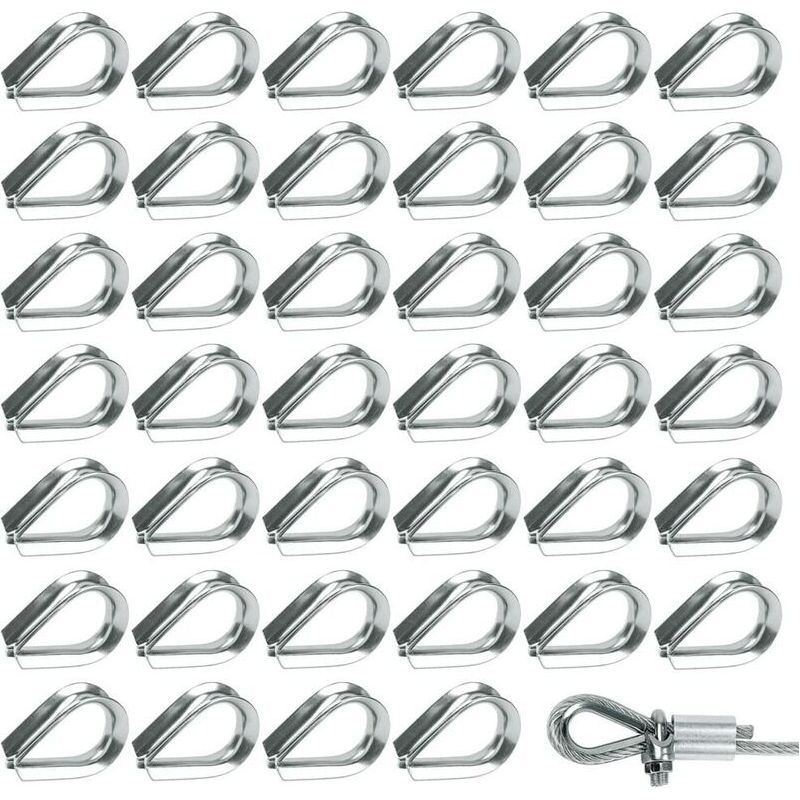 50 Stück M2 Kabelschuhe Aus Edelstahl 304, Aderendhülsen Für Stahlseil, Für 2mm Metallkabel