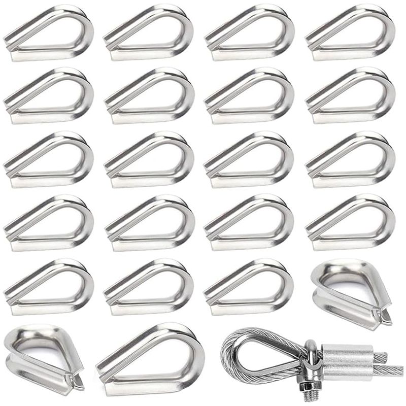 30 Stück M6 Kabelschuhe Aus Edelstahl 304, Herzstück Für Stahlseil, Für 6mm Stahlkabel