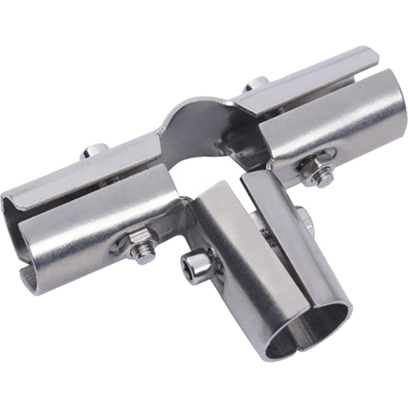 Edelstahl-rohrverbinder, Rohrverschraubung Mit Klemmring Für Rundrohr Mit 25 Mm Durchmesser, Blumenstütze, Handlauf, Geländer, 4-wege