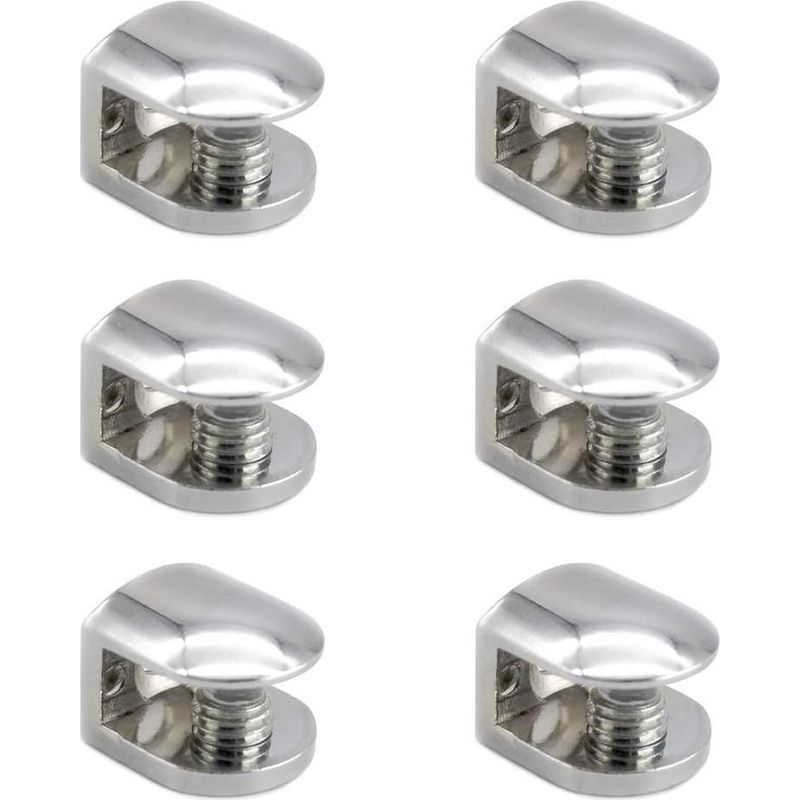 6 Stück Glaszange, Halterung Aus Zinklegierung, Verstellbare Befestigungen, Halter Für Glastabletts Mit Einer Dicke Von 6-10 Mm