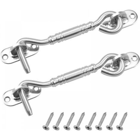 2er-set 4-zoll-edelstahl-haken-und-ösen-verschlüsse Für Boote