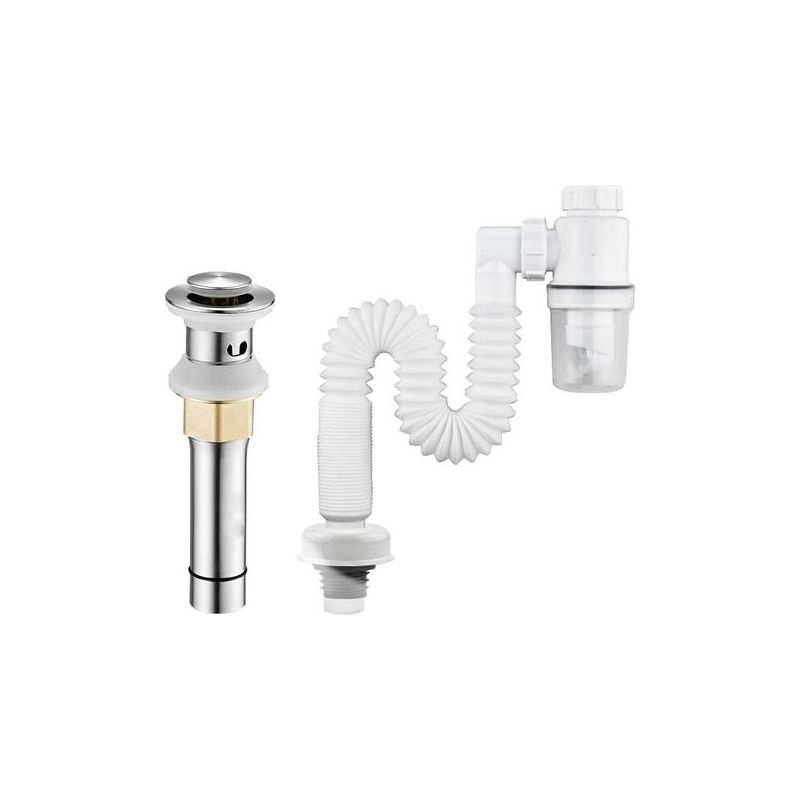 Siphon Waschbeckenablauf Set, Dreifache Geruchsneutralisierung Siphon Spüle, Extra Flacher Waschbeckensiphon 1 1/4" - Ø 32, Für Küche, Badezimmer Waschbeckenablauf