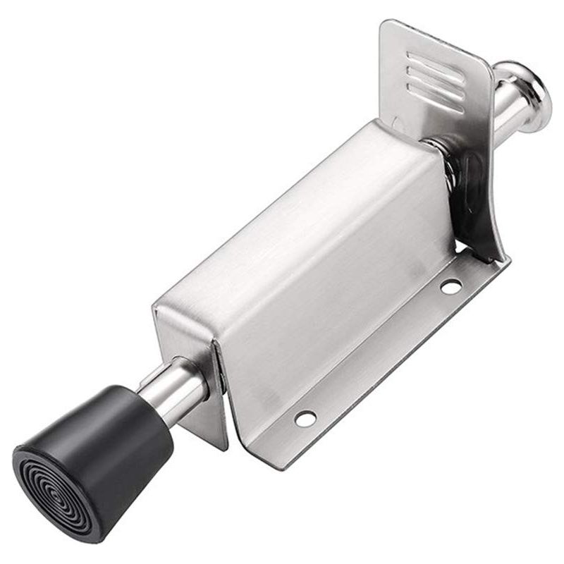 Robuste Feder-türstopper Mit Weichem Gummipuffer, Edelstahl-bodentürhalter