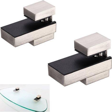 Regalhalter Aus Holz/glas Für Holz/glas Von 0,2" Bis 0,8", Gebürstetes Nickel