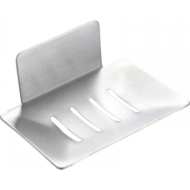 1x Wandseifenspender Ohne Bohren, Duschseifenschale Aus Edelstahl (silber), Selbstklebender Edelstahl-seifenspender Zur Schwammaufbewahrung