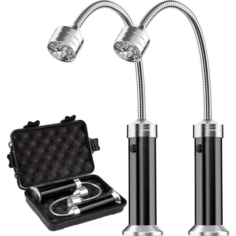 Grilllampe, 2er-set Led-grilllicht Mit Magnetischer Basis, 360-grad-drehung, Flexibel Einstellbar Für Grillen, Camping, Partys Und Außenbereich [energieeffizienzklasse E]