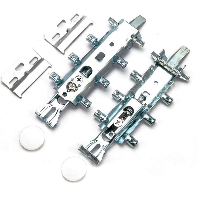 Set Aus 2 Universellen Wandhalterungen Für Küchenschränke Mit Abdeckkappen