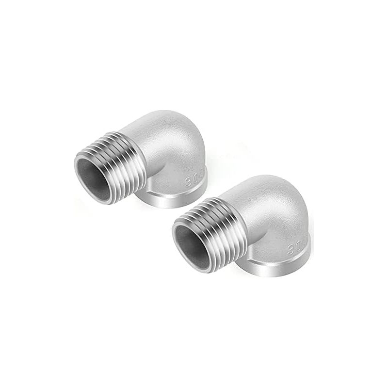 2er-set Bsp-adapter, Männlich 3/4" Auf Weiblich 3/4", Aus Edelstahl 304, 90-grad-winkelverbinder