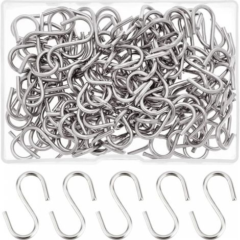 S-haken Aus Edelstahl 304, Kleine S-haken, Metallene S-haken, Aufhängehaken Für Kleine Gegenstände, Schlüssel, Schmuck, Leichte Taschen, 100 Stück, 29 X 2 Mm