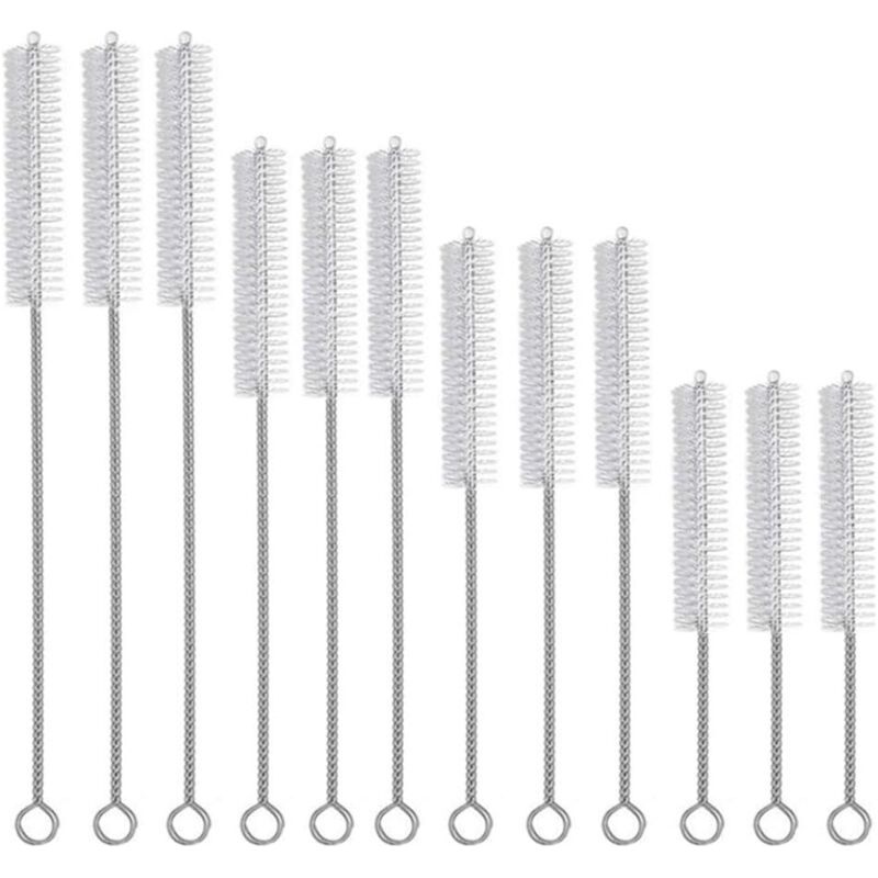 12 Stück Rohrreinigungsbürsten, Nylon-reinigungsbürsten, Edelstahl-bürsten, Kleine Strohhalmbürsten Zum Reinigen Von Strohhalmen Und Flaschenröhren