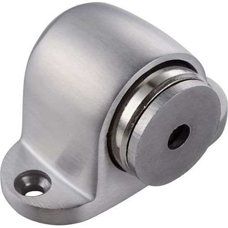 Magnetische Türstopperung, Bodenmontiert, Aus Gebürstetem Metall