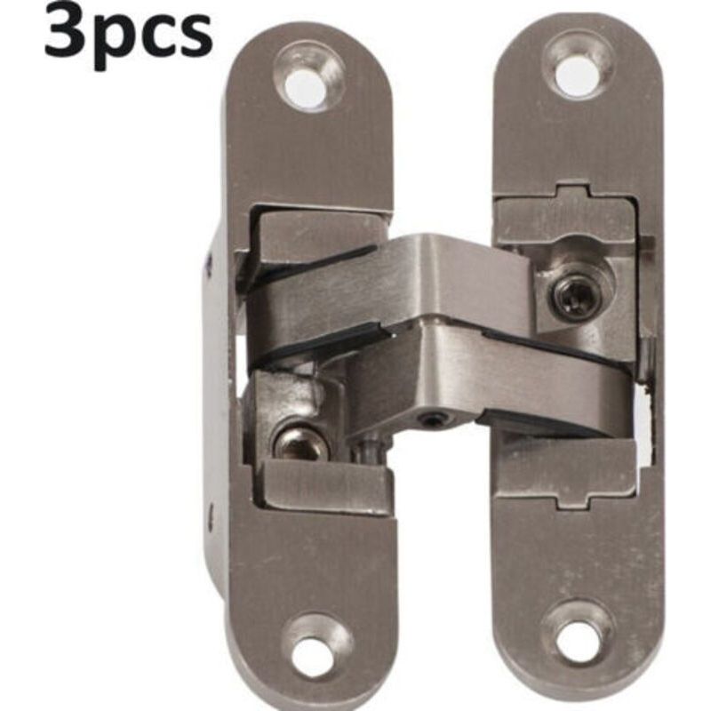 3 Charnière Invisible "klose Besser" - 3d Aluminium. Farbe Edelstahl Satiniert. Rechts