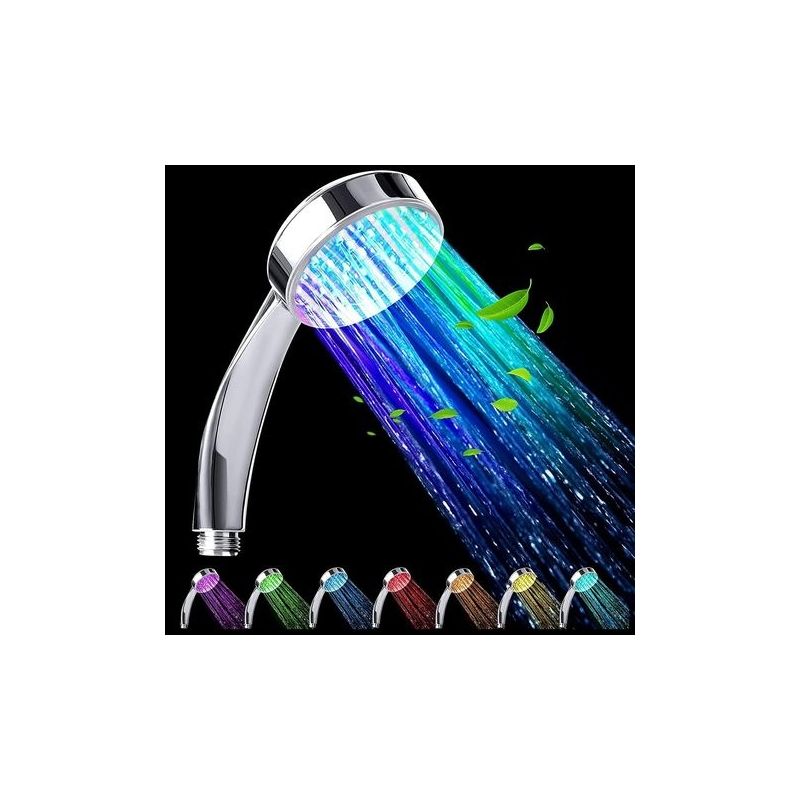 Led-duschkopf, Hochdruck-duschkopf Mit Automatischem 7-farben-wechsel, Universelle Handbrause Für Zuhause, Hotel Und Badezimmer, Chrom