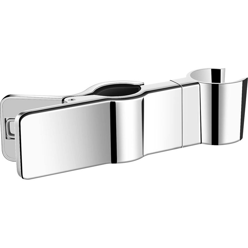 Duschkopfhalter, Verstellbarer Duschhandbrausehalter - 45° Drehbar, Duschhandbrausehalter Für Duschstangen Mit 18 Bis 25 Mm Durchmesser, Abs-duschhalter Verchromt (silber)