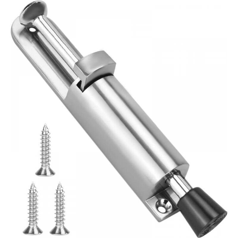 Verstellbarer Türstopper, Federtürstopper Mit Schraube, Bodentürstopper, Bodentürstopper Aus Zinklegierung, Geeignet Für Innen- Und Außenbereich [2 Stück]