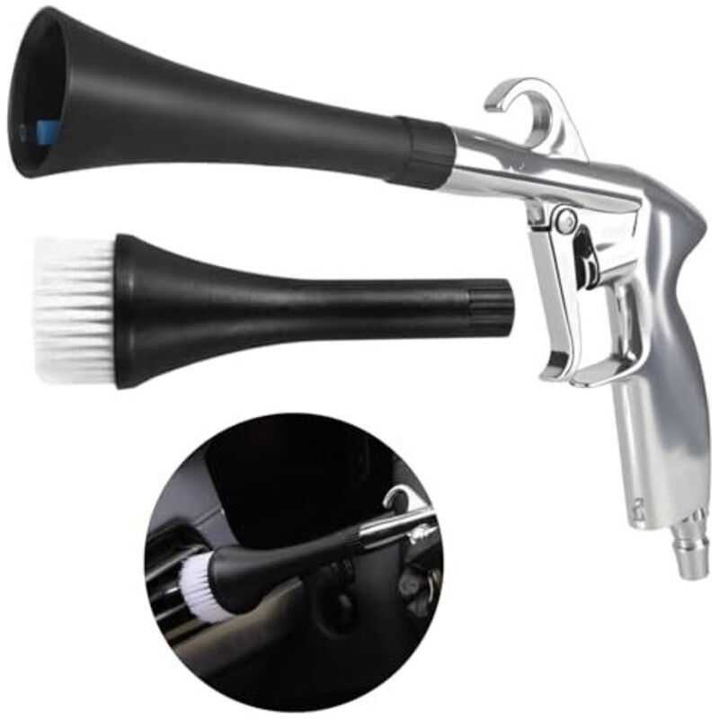 Druckluftpistole, Trockenreinigungspistole, Hochdruck-druckluftpistole Mit 2 Düsen, Reinigungswerkzeug Für 1/4-zoll-luftkompressor