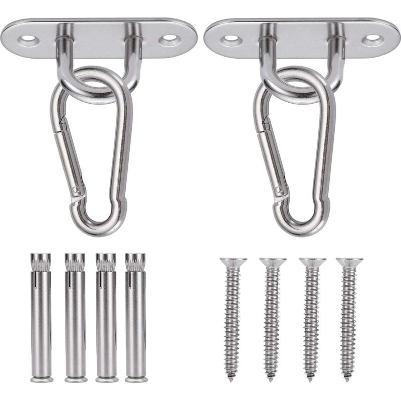 2 Stück Deckenhaken, Schwere Deckenhaken Aus Sus304 Edelstahl Für Beton Und Holz, Sets Für Yoga-hängematten, Hängesessel, Boxsack Und Yoga, Tragfähigkeit Bis Zu 450 Kg