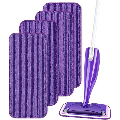 4er-pack Wiederverwendbare Tücher Für Swiffer Wetjet, Mikrofaser-mopps, Mikrofaser-ersatzpads, Wiederverwendbare Mopp-pads Zum Schrubben Von Trockenen/feuchten Böden