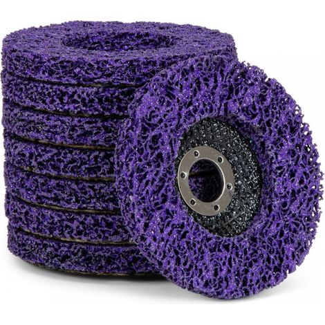 Satz Von 8 Reinigungsscheiben Für Winkelschleifer, Csd, Grob, Durchmesser: 125 Mm, Violett