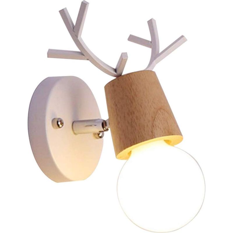 E27 Wandlampe Kinderzimmer Deko Weihnachten Kreativ Hirschgeweih Form Leuchte Für Schlafzimmer, Wohnzimmer, Flur, Treppen.