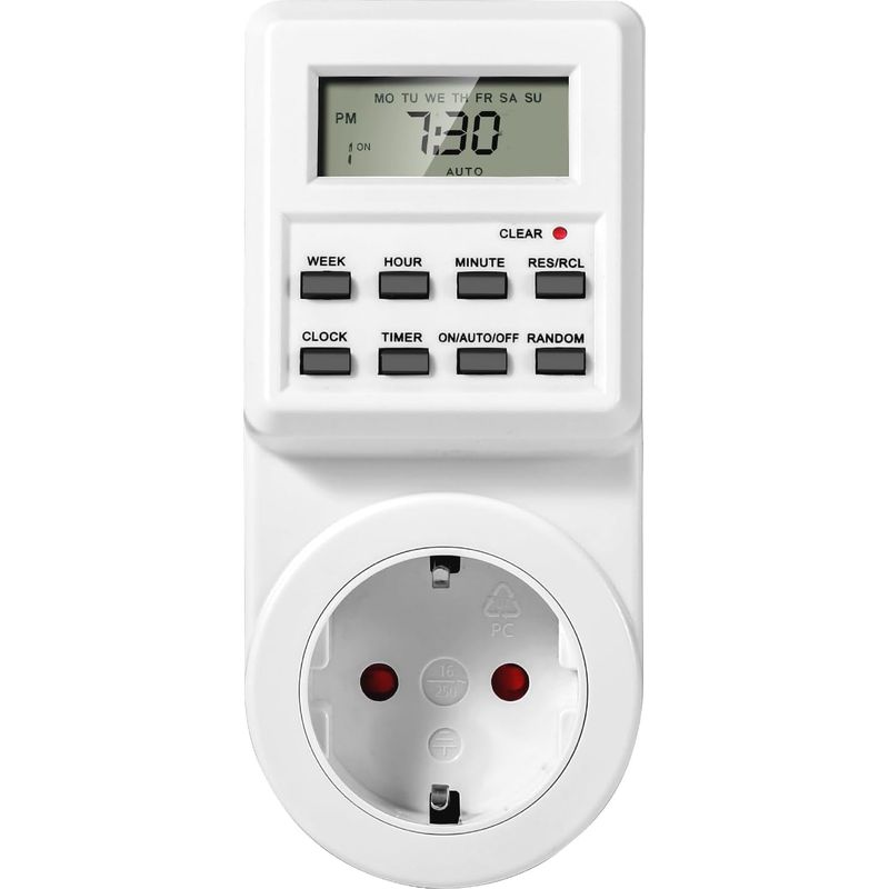 Programmierbare Steckdose, Digital Und Elektrisch, Programmierbare Steckdose Mit Zyklischem Und Wiederholendem Wechsel, Countdown-timer-steckdose, Programmierbare Timer-steckdose Mit Lcd, Strom Sparen