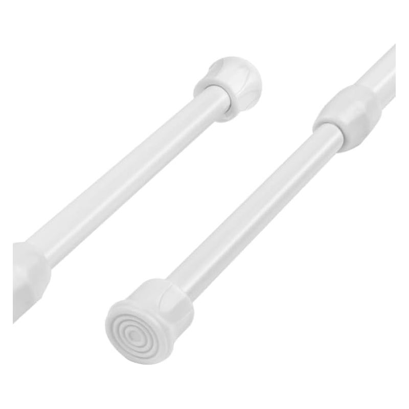 2er-set Ausziehbare Gardinenstangen 40 Bis 70 Cm – Hochwertiges Metall – Bohrfreie Montage – Für Verschiedene Oberflächen