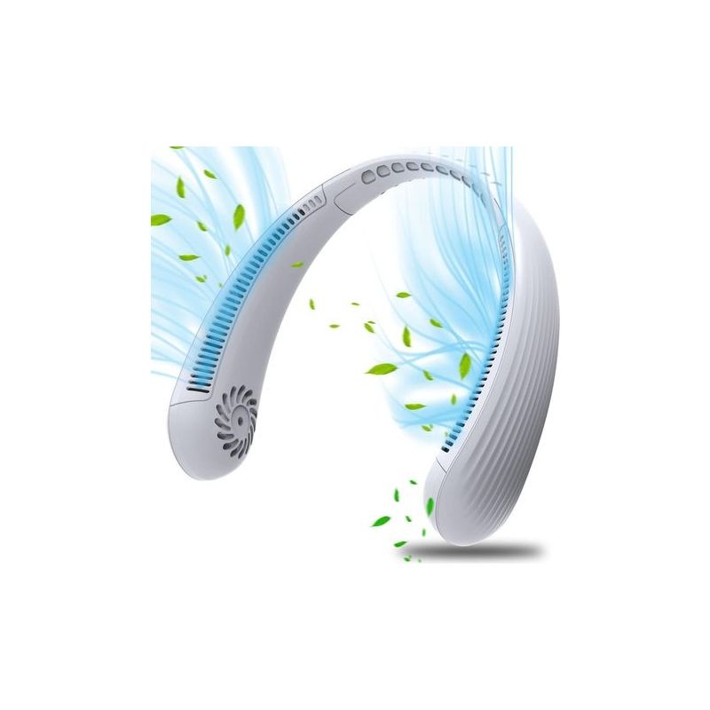 Tragbarer Nackenventilator, Usb-ventilator 3000mah Klingenlos Leiser Persönlicher Halsventilator Kühlgerät Wiederaufladbar 3 Geschwindigkeiten, Für Büro, Zuhause, Reisen (weiß)