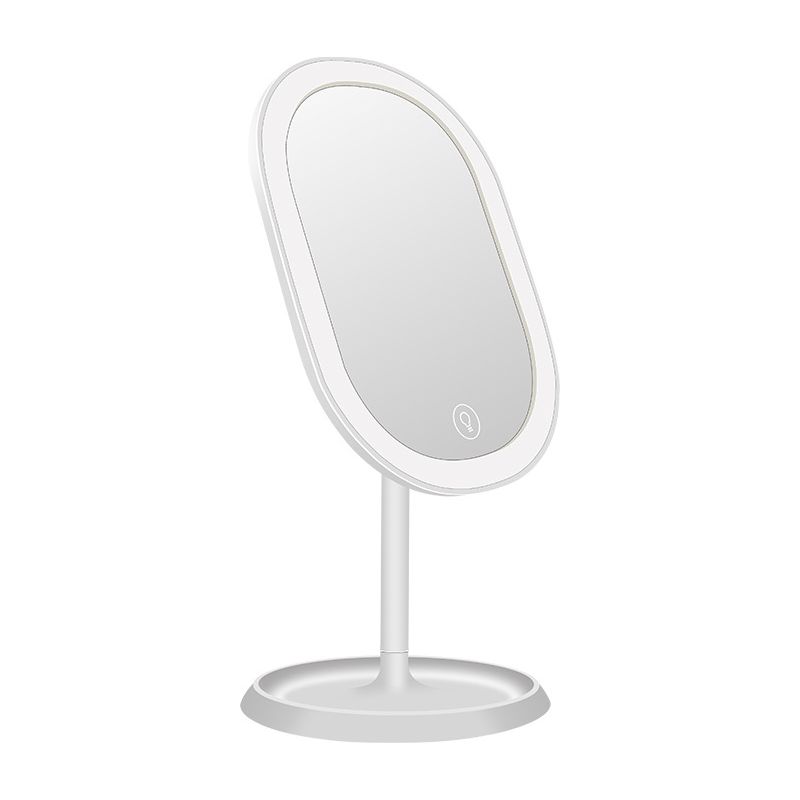 Led-spiegel, Intelligente Lichtsteuerung Und Usb-ladefunktion, 180° Klappbarer Tischspiegel