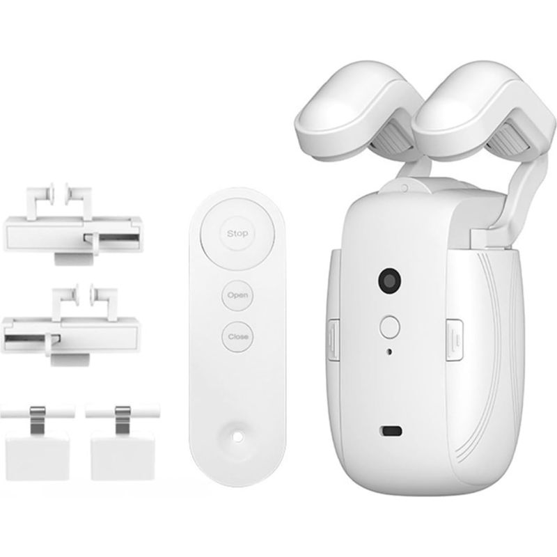 3-in-1-elektro-rolladenmotor Mit Fernbedienung, Automatischer Vorhangöffner Für Römervorhänge, Tu-schienen, I-förmige Schienen, Smart Home (1 Stück)